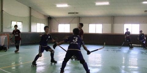 【ローラーホッケー部】男女アベックは惜しくもならず。男子は力を見せつけ優勝