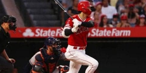 【MLB】大谷翔平、意地の奪三振王コール撃ち左前打！　10点差の第3打席で2試合連続安打
