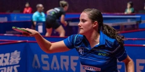 木の上で卓球！？ドイツ代表ウィンターが驚きのプレーを披露