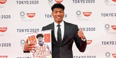 世界を沸かせる八村塁、日清食品とスポンサー契約「日清とオリンピックを頑張る」