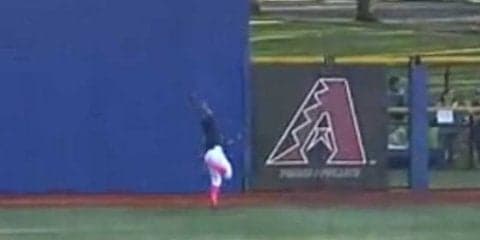 【MLB】中堅手がフェンス突き抜け…マイナーでの“珍プレー”に実況も愕然「姿を消しました！」