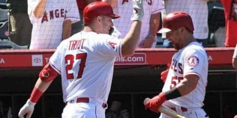 【MLB】エ軍トラウト、球団新記録の7月、月間13本塁打！　第3打席で35号ソロ放ち達成