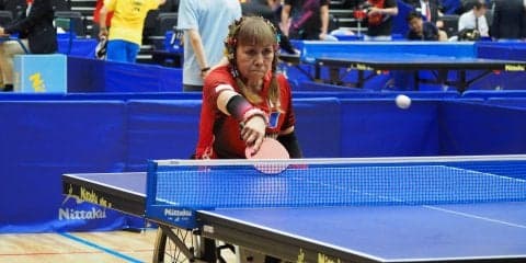 日本初開催のパラ卓球国際大会　71歳・別所キミヱが銀メダル獲得