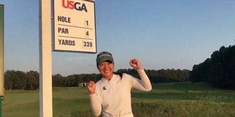女子アマNo.1決定戦で予選通過したミシガン州立大3年の谷田侑里香「自分の1打に意識を向けて楽しくやりたい」
