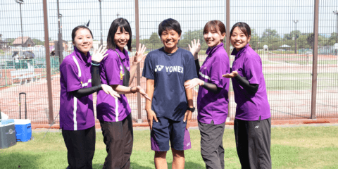 【ソフトテニス部女子】早大撃破でインカレ４強入り！合言葉は「岩手、鬼暑いけど頑張っちゃお～」