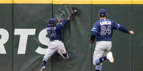 【MLB】フェンスに衝突もボール離さず…レ軍野手の美技をファン絶賛「クールな奴だ」