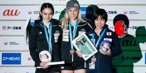 森秋彩が銅メダル。ヤンヤ・ガンブレットは大会2種目制覇を達成／IFSCクライミング世界選手権2019八王子【リード女子決勝】