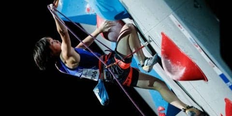 森秋彩「あと一手伸ばしたかった」。リード女子決勝後の選手コメント／IFSCクライミング世界選手権2019八王子