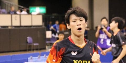 戸上隼輔、男子シングルス2連覇達成　名電勢を連破＜卓球・インターハイ2019＞