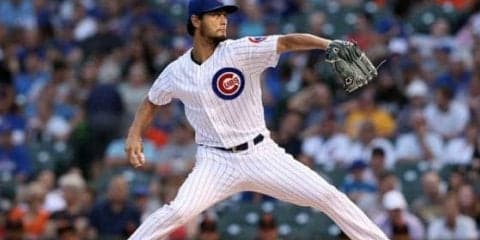 【MLB】ダルビッシュ、5勝目の権利　5回まで4失点7K、自らバスターで勝ち越し適時打