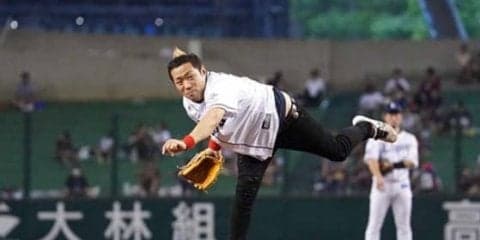 佐賀出身はなわさんが西武対楽天戦で始球式　母校の先輩・辻監督に挨拶「とても優しく…」