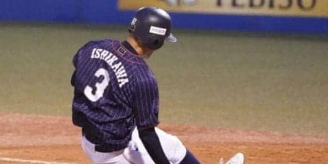 【侍J壮行試合】高校日本代表が先制！　石川ラッキー二塁打＆相手失策絡み1点奪う