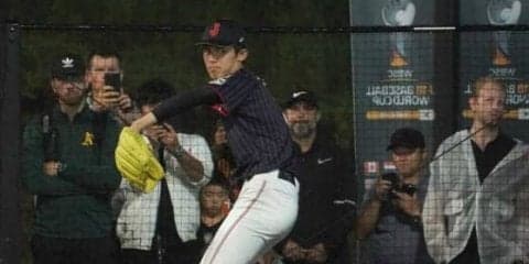 【U-18W杯】佐々木朗希がブルペン投球再開！　MLBスカウトも熱視線の中、約90球の熱投