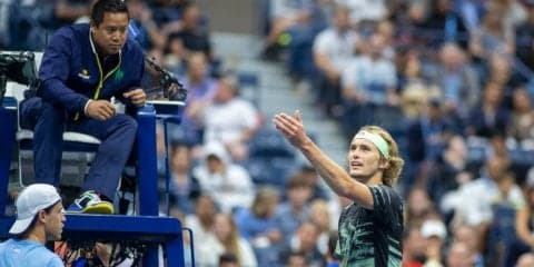 ズベレフ 警告に気づかずポイントを失う珍事。またもGSで結果出せず4回戦敗退