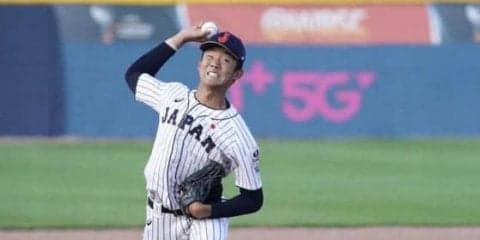 【U-18W杯】日本、5回に韮澤の適時打などで2点奪い逆転！　奥川は5回13K1失点の力投