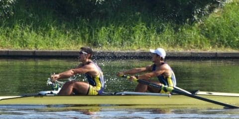 【ボート部】　 男子舵手なしペアが準決勝進出！