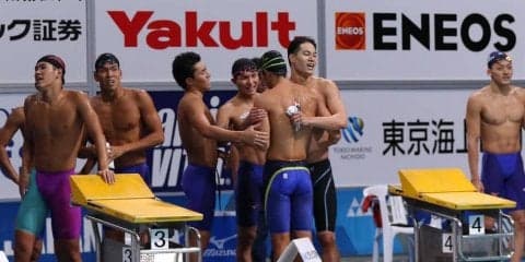 400メートルフリーリレーで４連覇達成！　総合４位で初日を終える／日本学生選手権