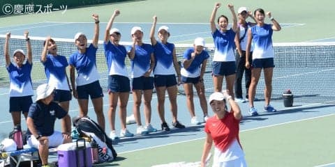 【テニス（女子）】苦しみながらも4年ぶりの王座出場を決める！／関東大学テニスリーグ　明大戦