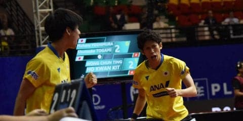 吉村/戸上、銅メダル　中国ペアに一歩及ばず＜アジア卓球選手権・男子複＞