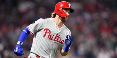 【MLB】“355億円男”ハーパーが驚速弾丸弾！　自身最速187キロ超で2階席に突き刺さる