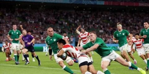 福岡堅樹がトライ！日本、アイルランドにジャイアントキリング！