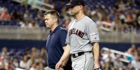 【MLB】右腕骨折のクルーバー、年俸19億円で残留　インディアンスが契約延長オプション行使へ