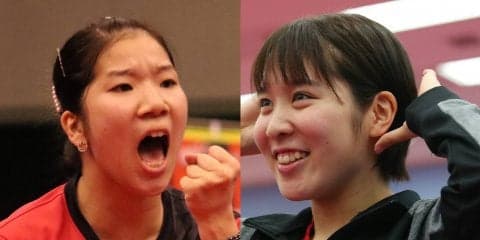 平野美宇と森さくらの仲良しコンビ　“お揃いパジャマ姿”を公開