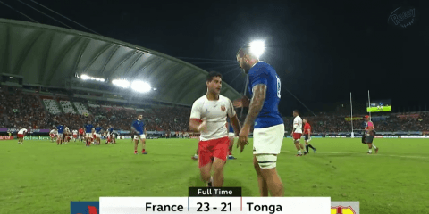 フランス、トンガの圧を受けながら23－21で薄氷の勝利！トライ数では下回る