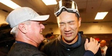 【MLB 地区S】びしょ濡れで目は真っ赤…田中将大が充実の美酒、世界一へ「凄くいい流れ」