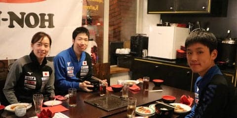 水谷隼「すごくありがたい」　全農、卓球日本選手団を“和食”でサポート