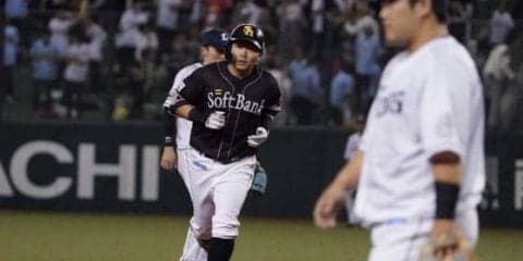 鷹が2連勝で2勝1敗、5番で中村晃が2ラン含む3打点　「思い切っていった」