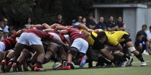 【ラグビー 】相手FWに押され流れを掴めず／練習試合VS京都産業大