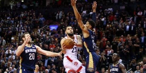 王者ラプターズが延長戦を制して開幕戦勝利、バンブリートはキャリアハイの34得点