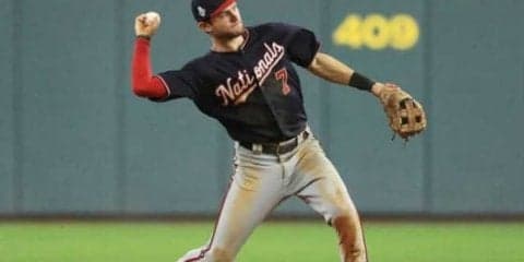 【MLB WS】時速178キロの強烈ゴロを難なく好捕　ナ軍遊撃手の守備をファン称賛「楽勝だね！」