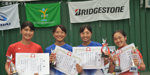 【テニス（女子）】創部初の快挙！ルーキー佐藤が単複二冠でインカレ女王に輝く／全日本学生テニス選手権大会　最終日
