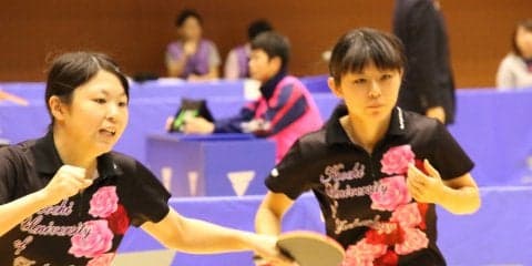 全国公3連覇双子ペア、初戦快勝＜卓球・全日学2019　女子ダブルス＞