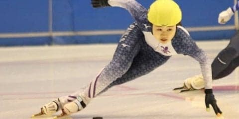 【スケート部スピード部門】　松山、インカレ500㍍準決勝失格で無念の敗退、、「明日は冷静に臨機応変に対応したい」