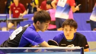 関西大学・坂根/福本ペア、全日本準優勝ダブルス破る金星＜卓球・全日学2019＞