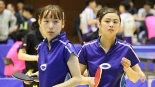 中央大学・中澤紬/青木千佳、第1シード破る値千金の勝利＜卓球・全日学　女子ダブルス＞