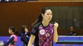「強気でいきました」　Tリーガー・森田彩音、3回戦へ＜卓球・全日学＞