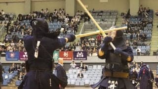 [剣道]井田主将、意地の一本も２回戦敗退　後輩に思い託す