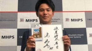 西武、ドラ2浜屋に指名挨拶　端正な顔立ちに潮崎氏も惚れ惚れ「人気が出過ぎないか心配」