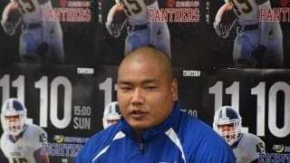 【アメリカンフットボール部】 立命大戦前記者会見が行われる