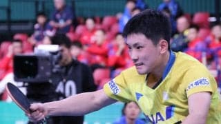張本智和、流れ引き寄せるストレート勝ち　試合は1-1で後半戦へ＜JA全農 卓球チームワールドカップ＞
