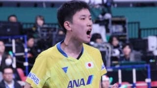 張本智和、チーム救う2点取り　日本男子1勝1敗で予選終える＜JA全農 卓球チームワールドカップ＞