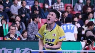 張本智和　オフチャロフとの熱戦制し、勝負を振り出しに戻す＜JA全農 卓球チームワールドカップ＞