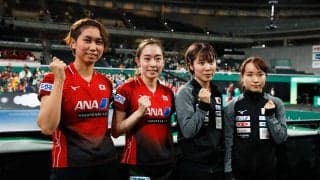 石川佳純「ダブルスで進歩」準決勝・韓国戦に向け手応え＜JA全農 卓球チームワールドカップ＞