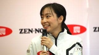 【卓球】石川佳純「成長を楽しむ2019年に」全農本社で抱負語る