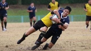 【ラグビー部】全勝優勝を果たし、入れ替え戦に繋がる勝利!!高校同期対決となった楢崎は…
