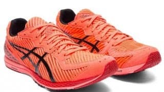 アシックス、スピードを出しやすいマラソンシューズ「SORTIEMAGIC RP5」発売